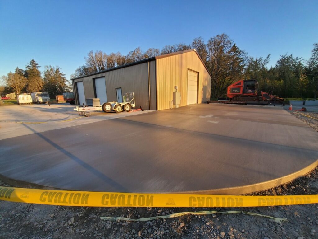 commercial concrete parking lot