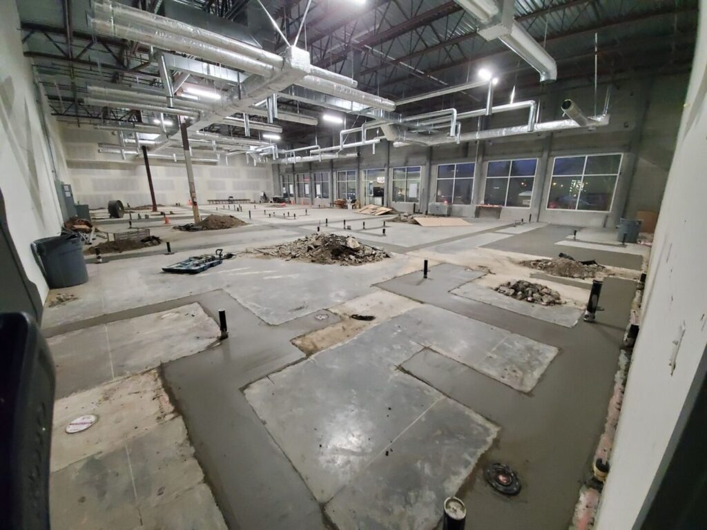 commercial concrete warehouse floor