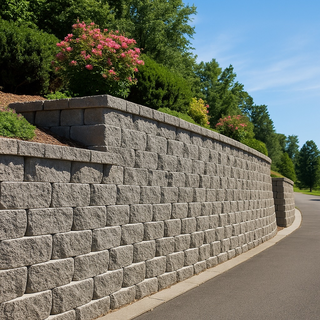 Concrete Block Retaining Wall