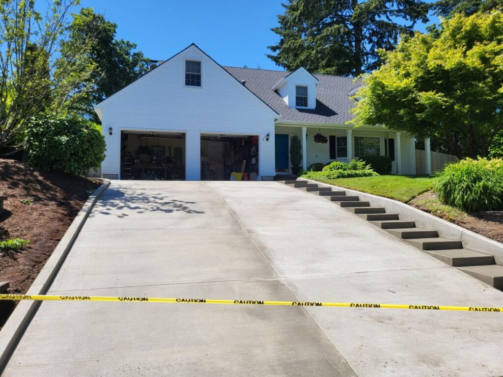 residential concrete driveway