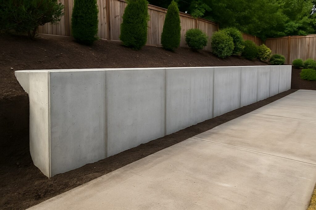 Poured Concrete Retaining Walls