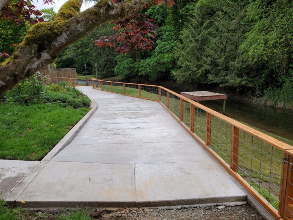 River walk concrete walkway