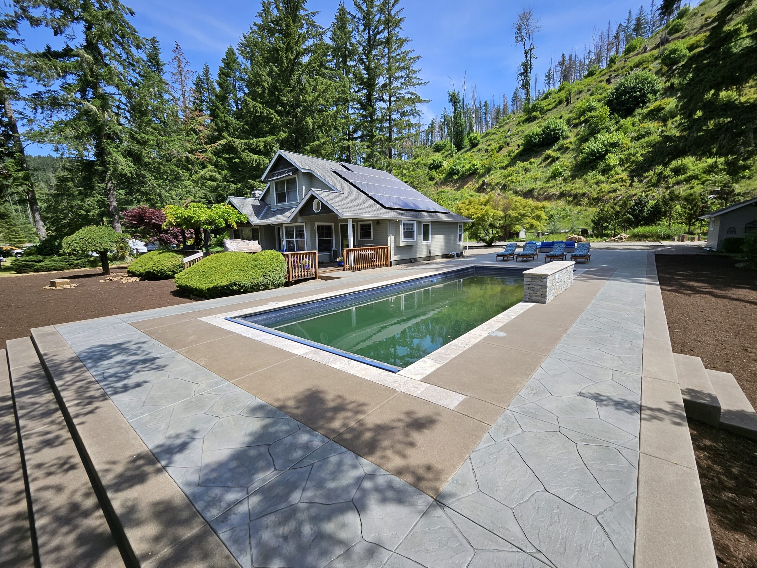 Stamped Pool Deck - Scotts Mills